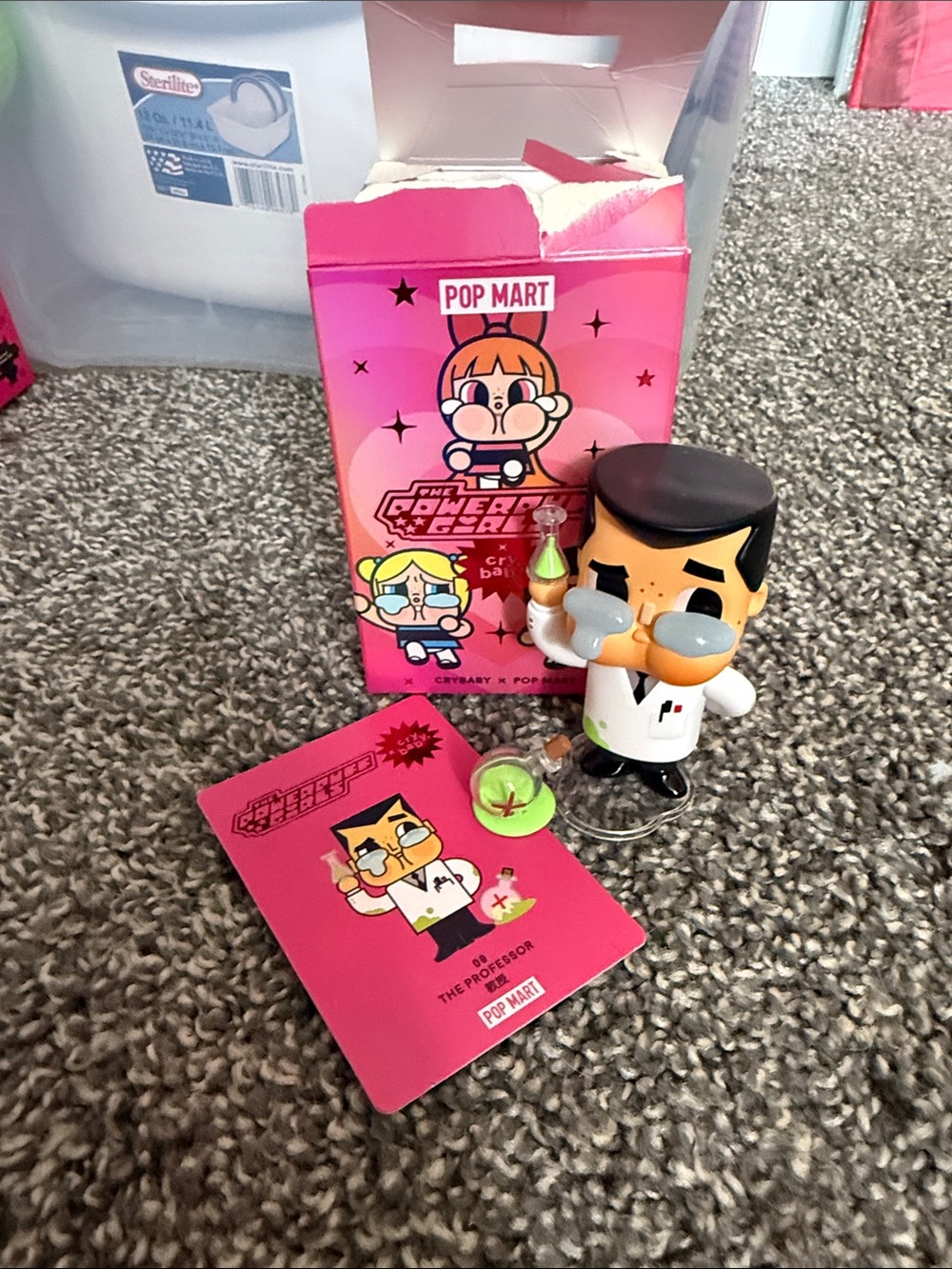 CRY BABY X THE POWERPUFF GIRLS✨POP MART✨ The Professor Figure (OPENED BOX)